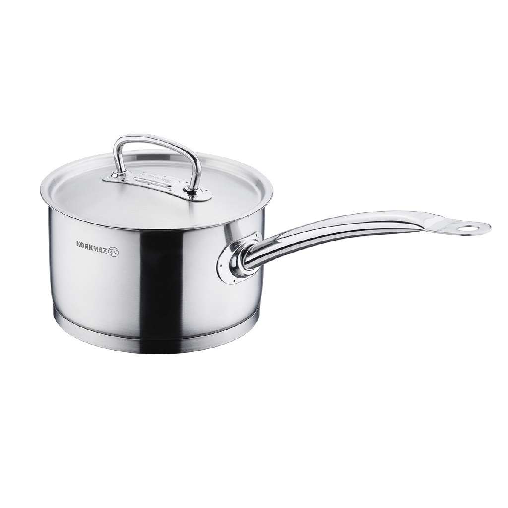 Posoda s pokrovom in ročajem Proline Korkmaz, 16 cm