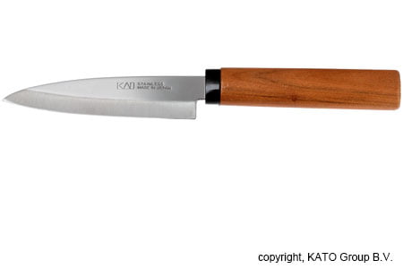 Kai nož za sadje z leseno zaščito