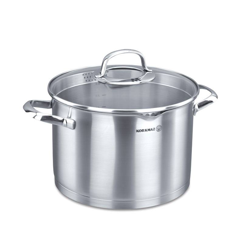 Globoka posoda s pokrovom Steama Korkmaz, 7 l
