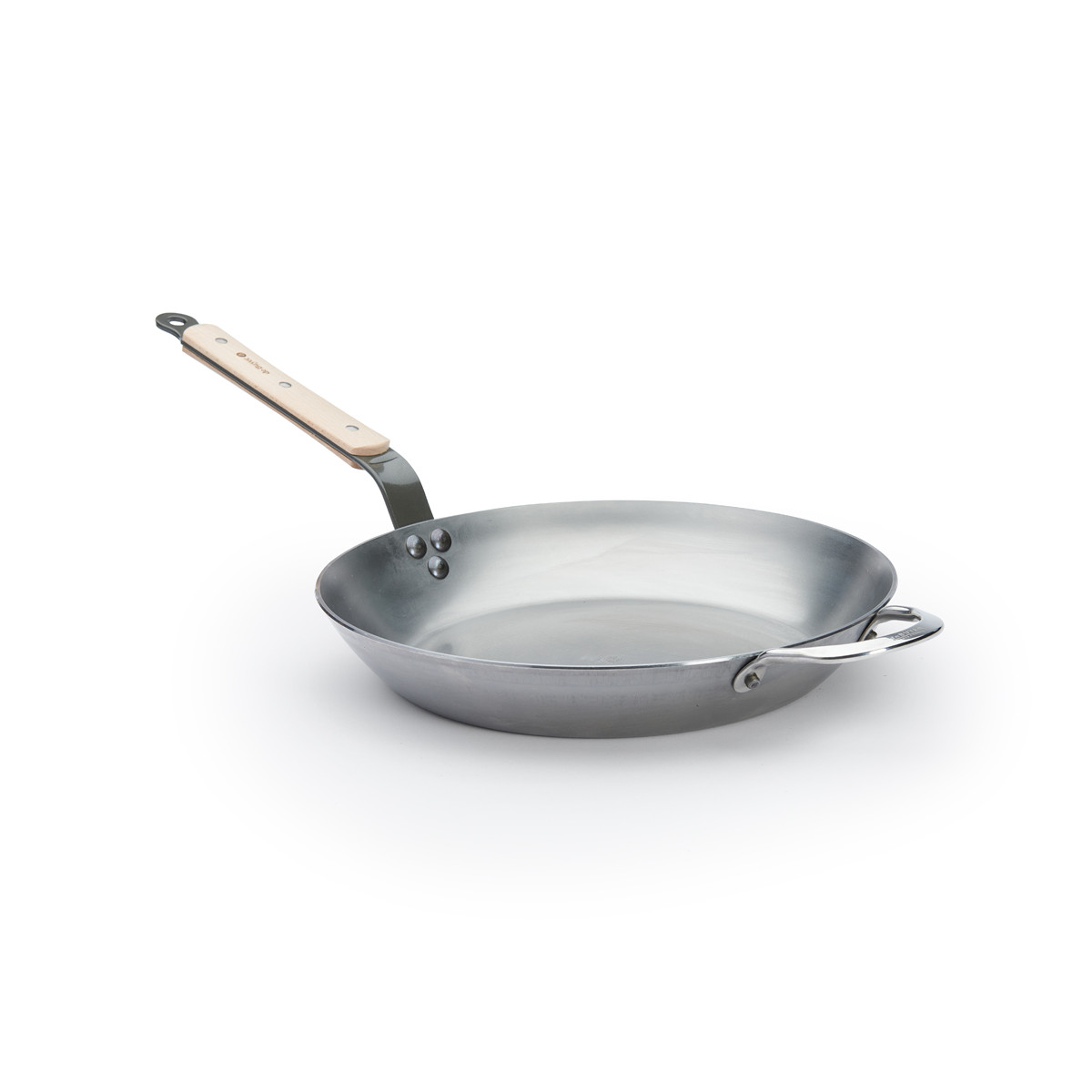 Okrogla železna ponev De Buyer MINERAL B BOIS, 32 cm - slika 2