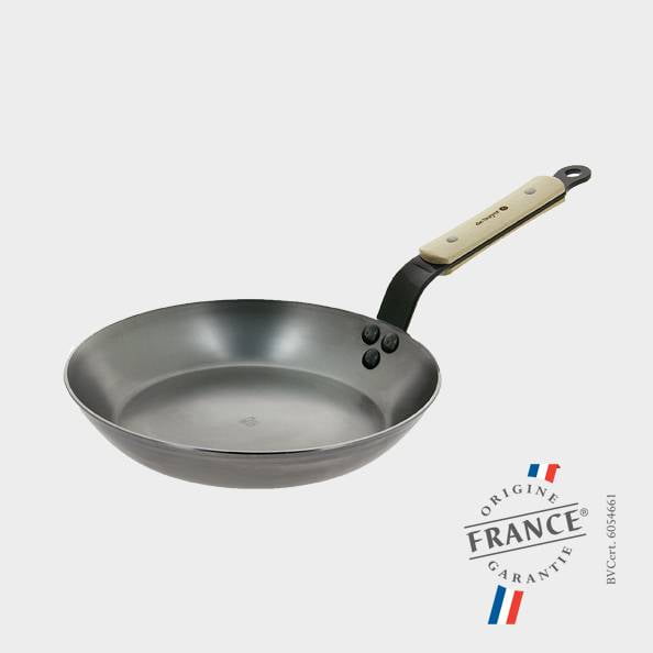 Okrogla železna ponev De Buyer MINERAL B BOIS, 28 cm