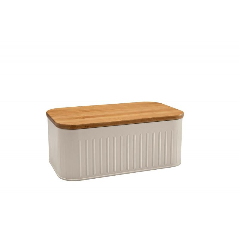 Kovinska posoda za kruh z desko za rezanje iz bambusa BRANDANI