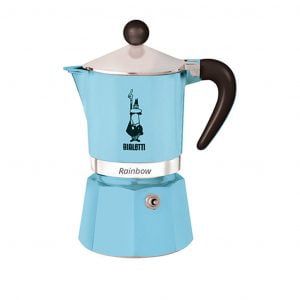 Svetlo modra kafetiera Rainbow BIALETTI, 3 skodelice