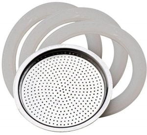 Set tesnil in filtra za kavni kuhalnik iz aluminija PEDRINI / 3 skodelice