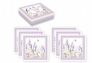 Komplet 6 pogrinjkov EASY LIFE LAVENDER FIELD