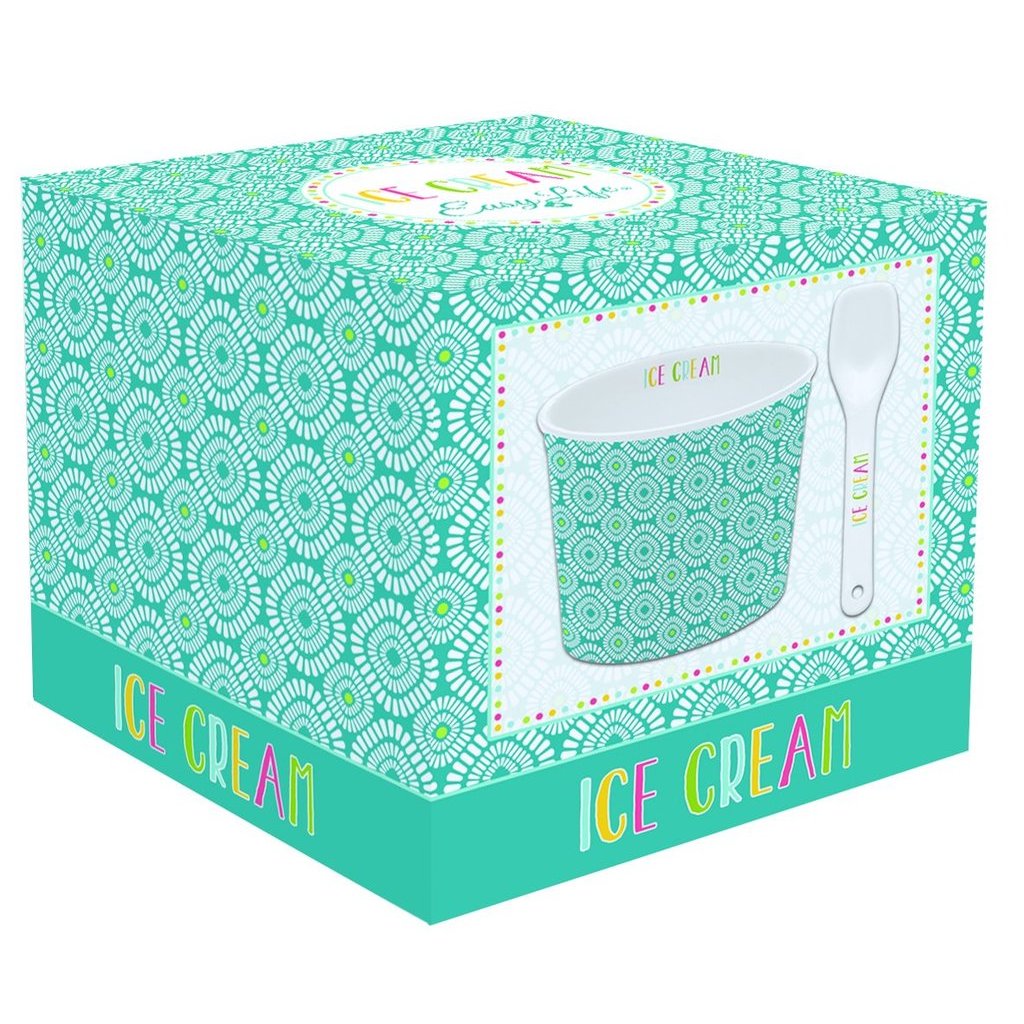 Easy Life Texture v.1 porcelanasta posodica in žlička za sladoled - slika 2