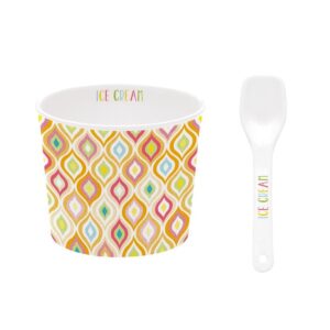 Easy Life Texture v.5 porcelanasta posodica in žlička za sladoled
