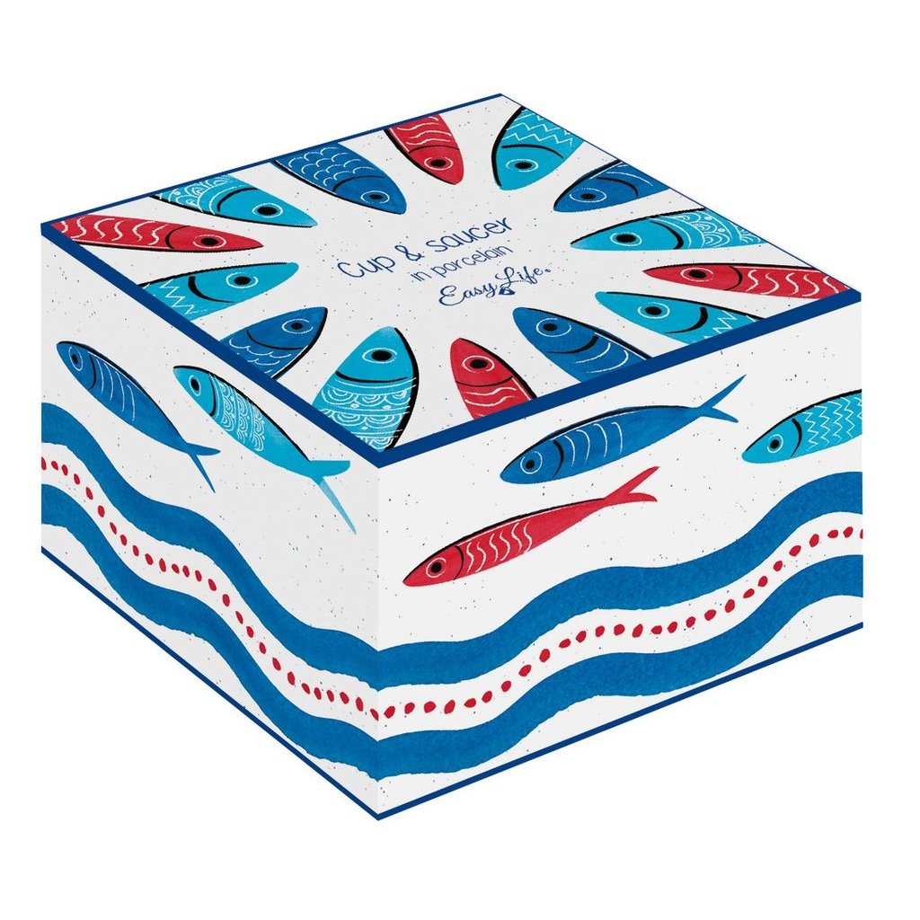 Easy Life Sardine Party skodelica s krožnikom - slika 2