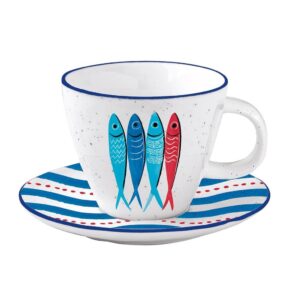 Easy Life Sardine Party skodelica s krožnikom