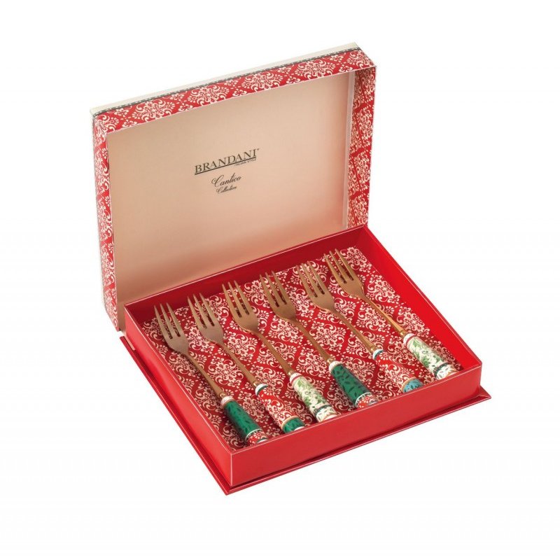 Komplet desertnih vilic Brandani Old Gold 6v1