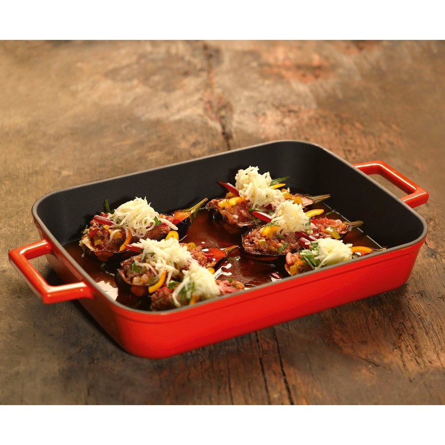 Rdeč litoželezni pekač LAVA - slika 4