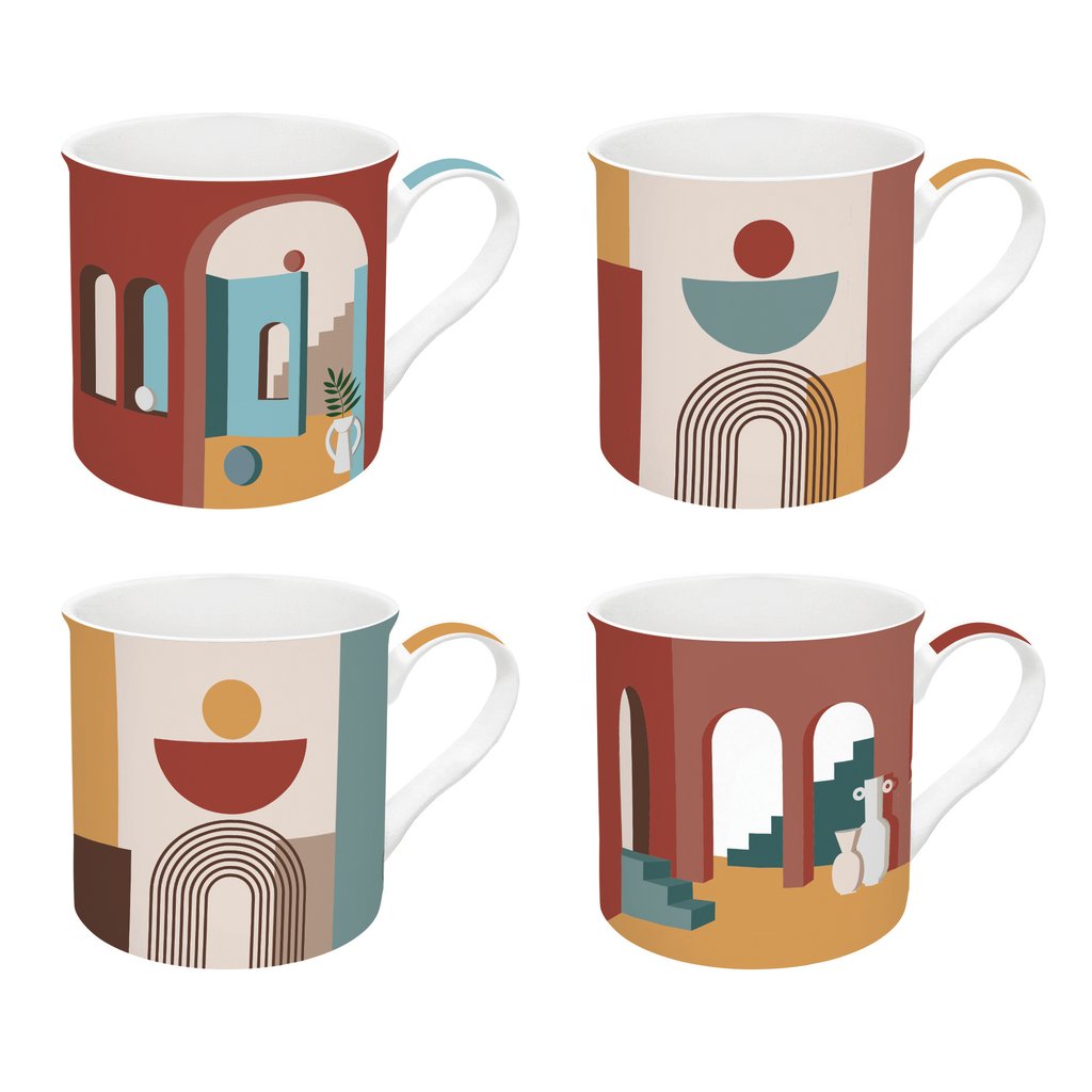 Set skodelic 4v1 Easy Life Illusion Fine China