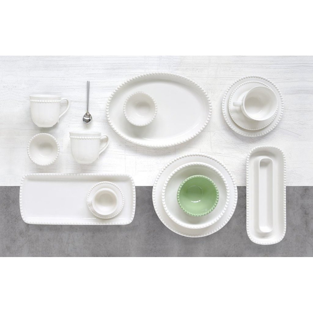 Kvadratni servirni krožnik Easy Life Tiffany White - slika 4