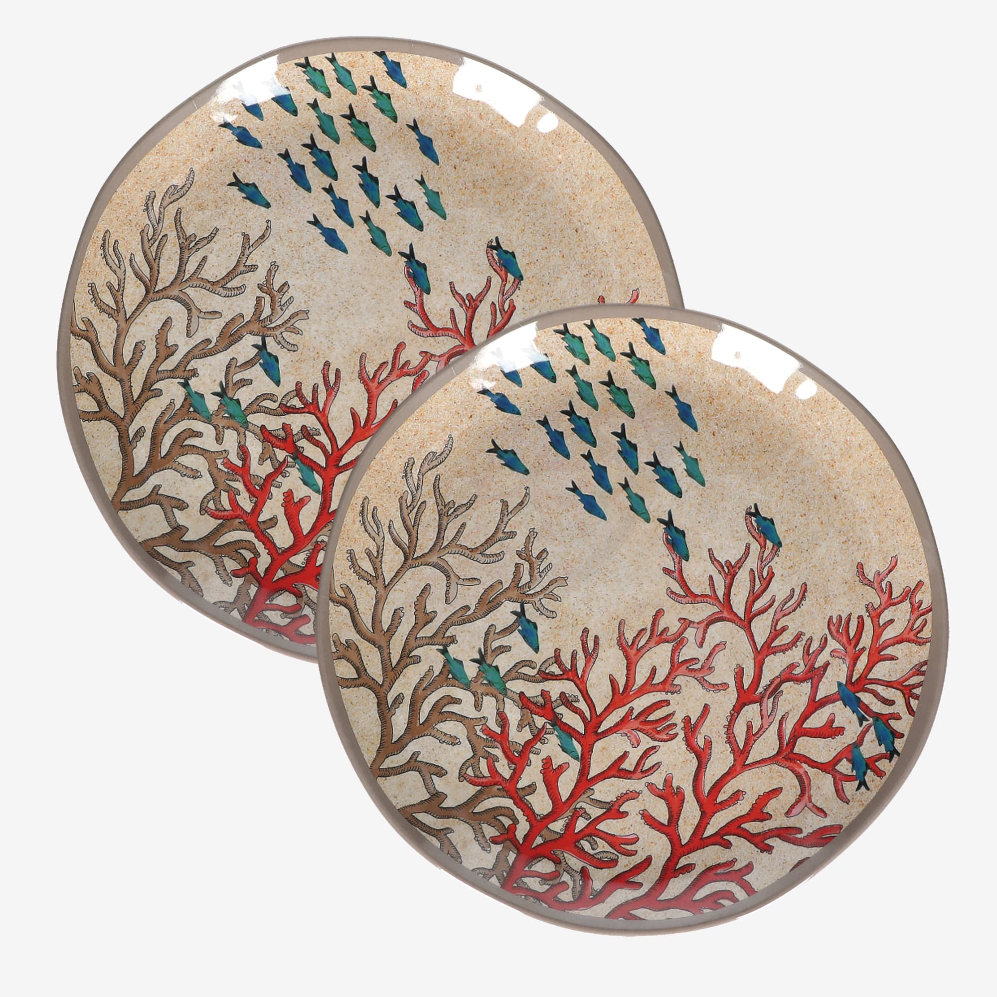 Rose&Tulipani Sea Life veliki plitki krožnik iz melamina, 1 kom - slika 2