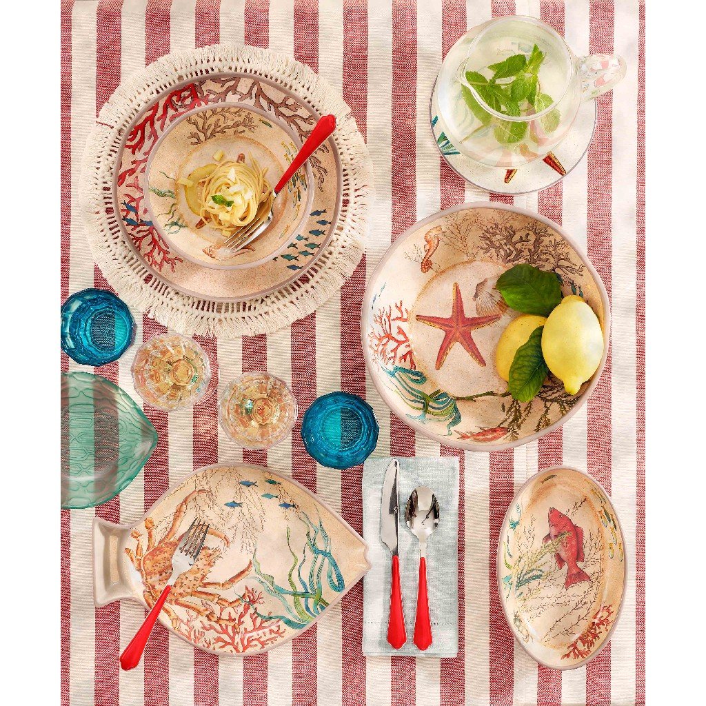 Rose&Tulipani Sea Life okrogli krožnik za postrežbo iz melamina, 1 kom - slika 3