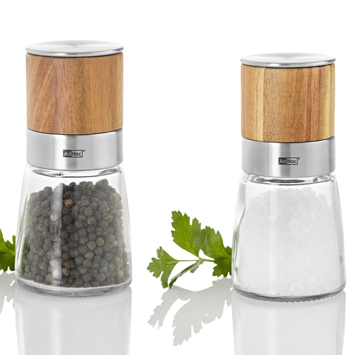 AdHoc Akasia 2v1 set ročnih mlinčkov za sol in poper