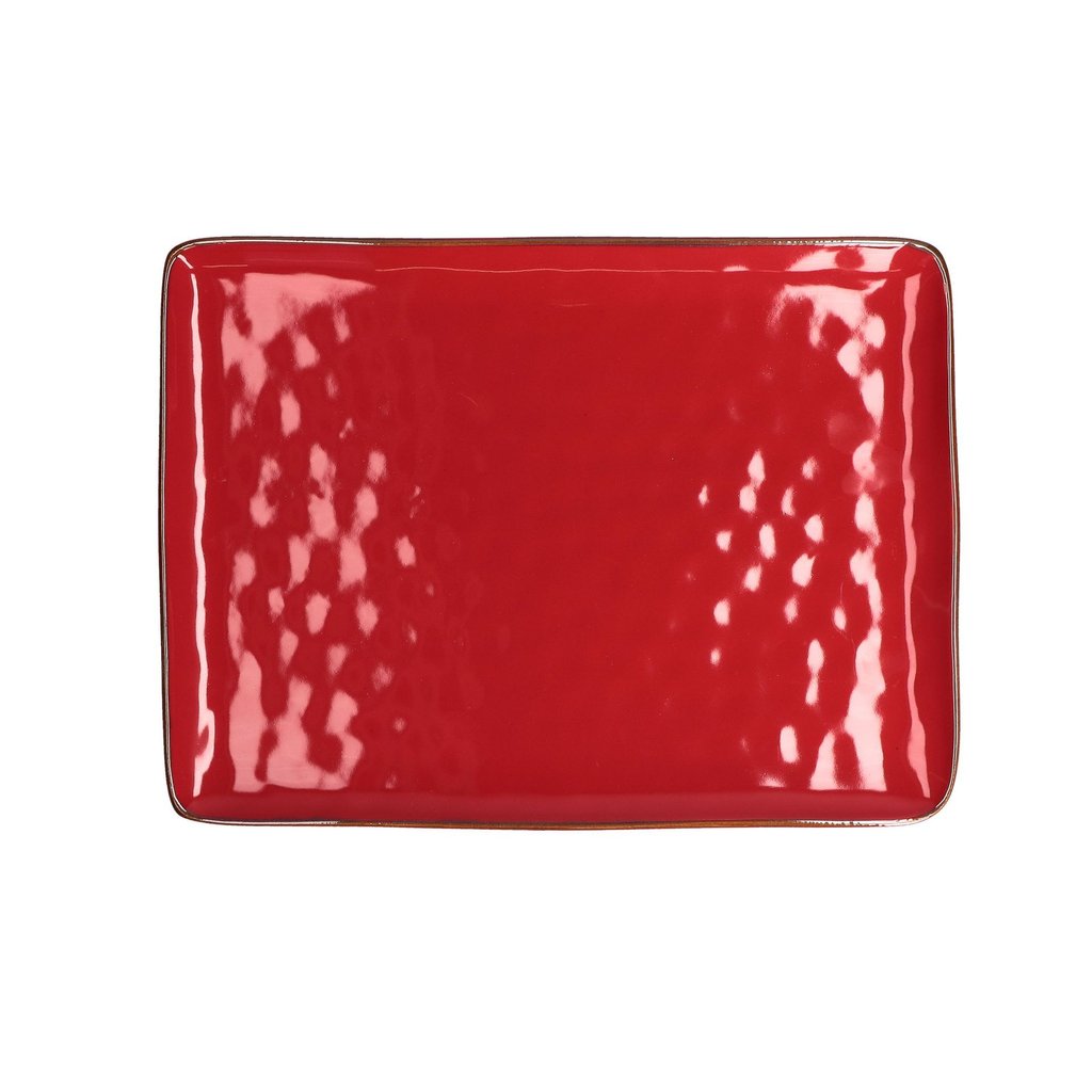 Rose&Tulipani Concerto kvadratni servirni krožnik iz gres keramike, 1 kos - slika 2