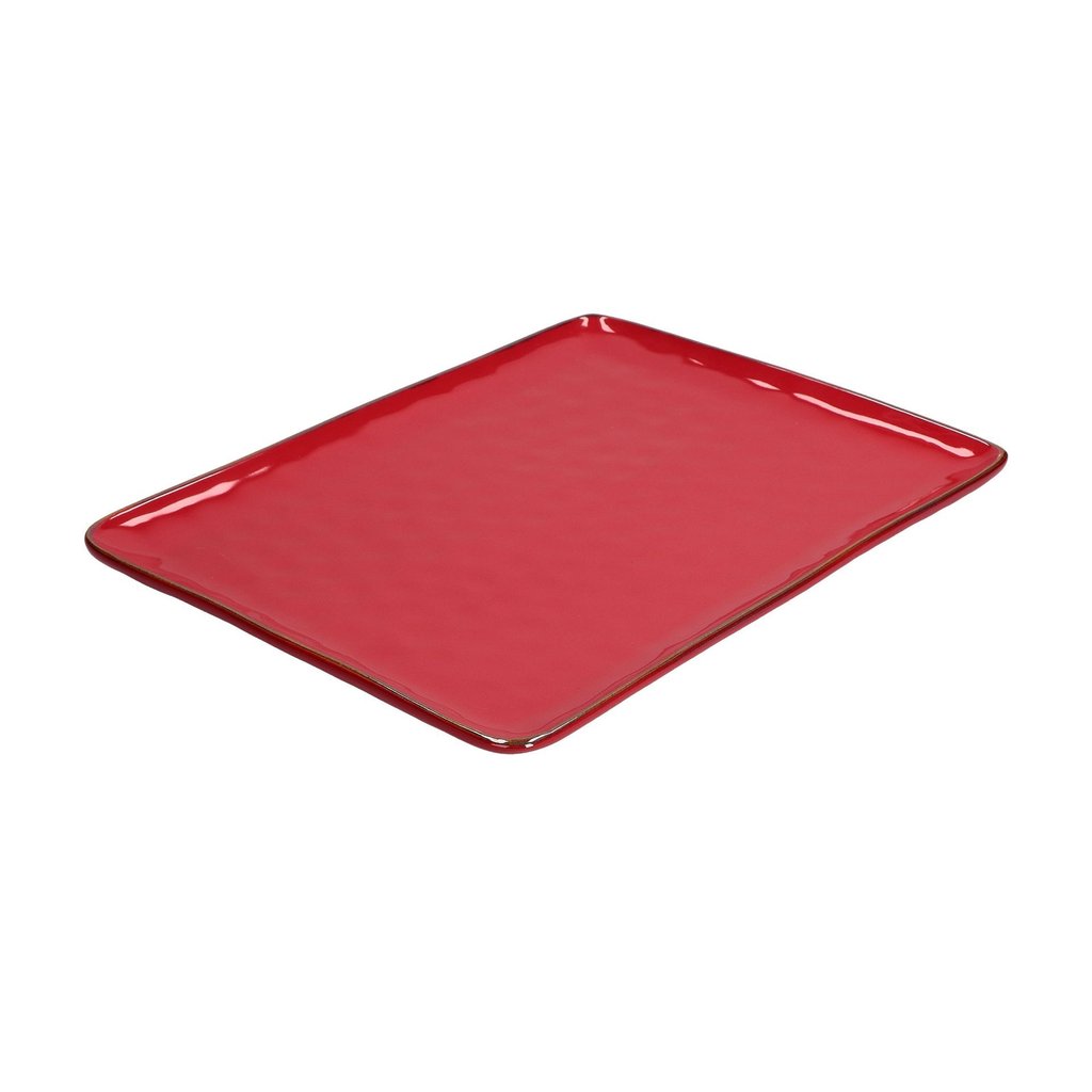 Rose&Tulipani Concerto kvadratni servirni krožnik iz gres keramike, 1 kos