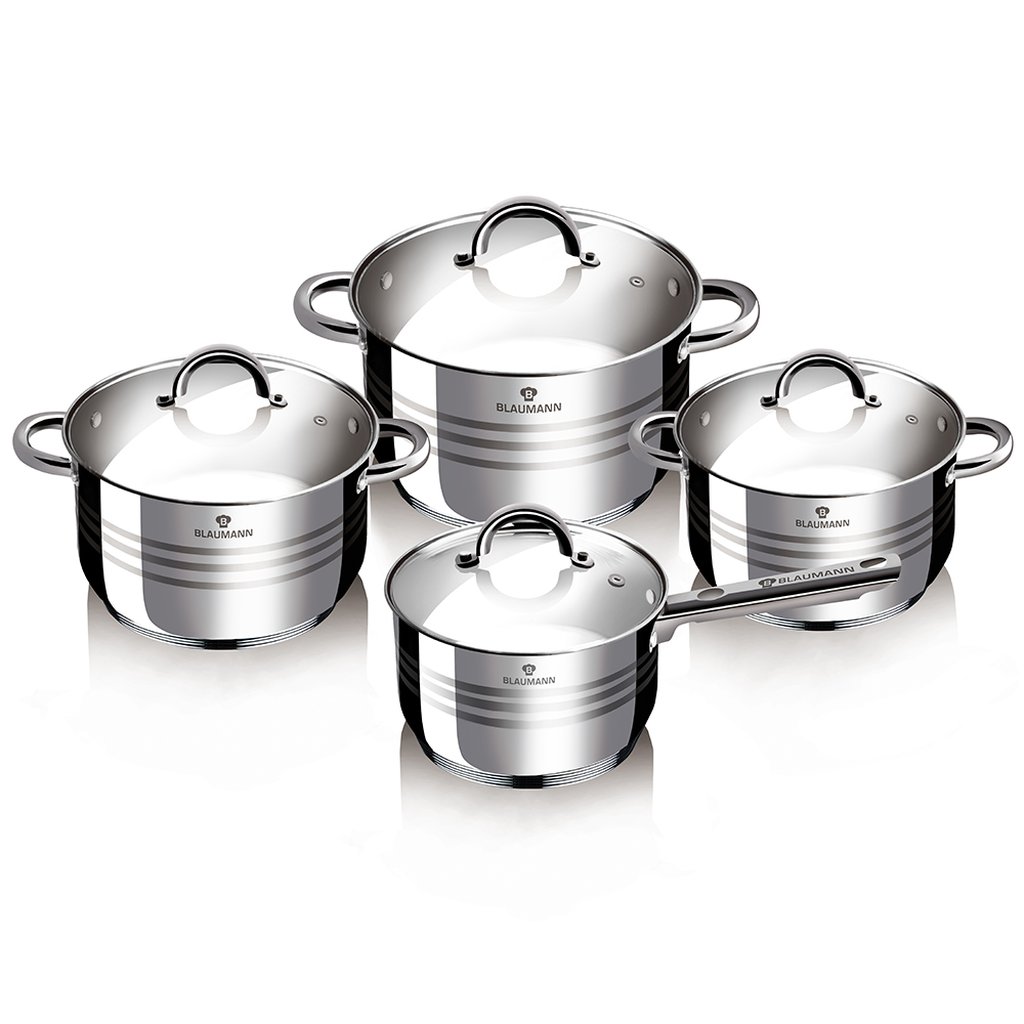Berlinger Haus Blaumann Gourmet 8v1 set inox posode - slika 2
