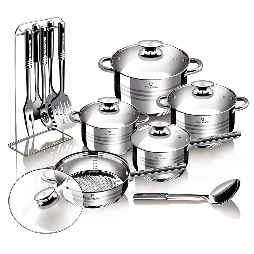 Berlinger Haus Blaumann Gourmet 17v1 set inox posode