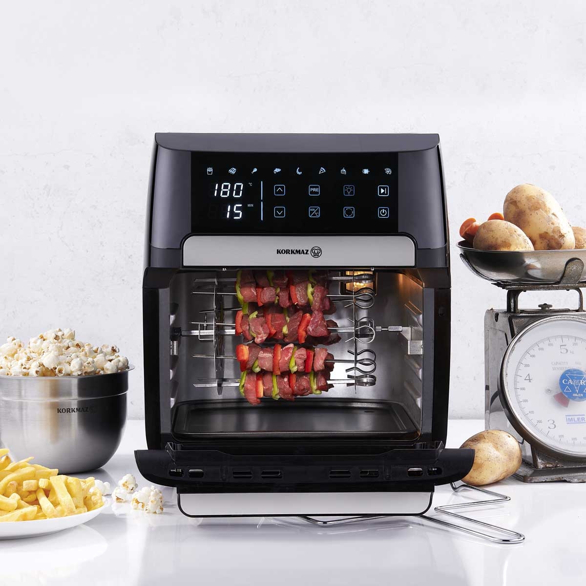 Korkmaz Airfryer Maxima cvrtnik na vroči zrak - slika 4