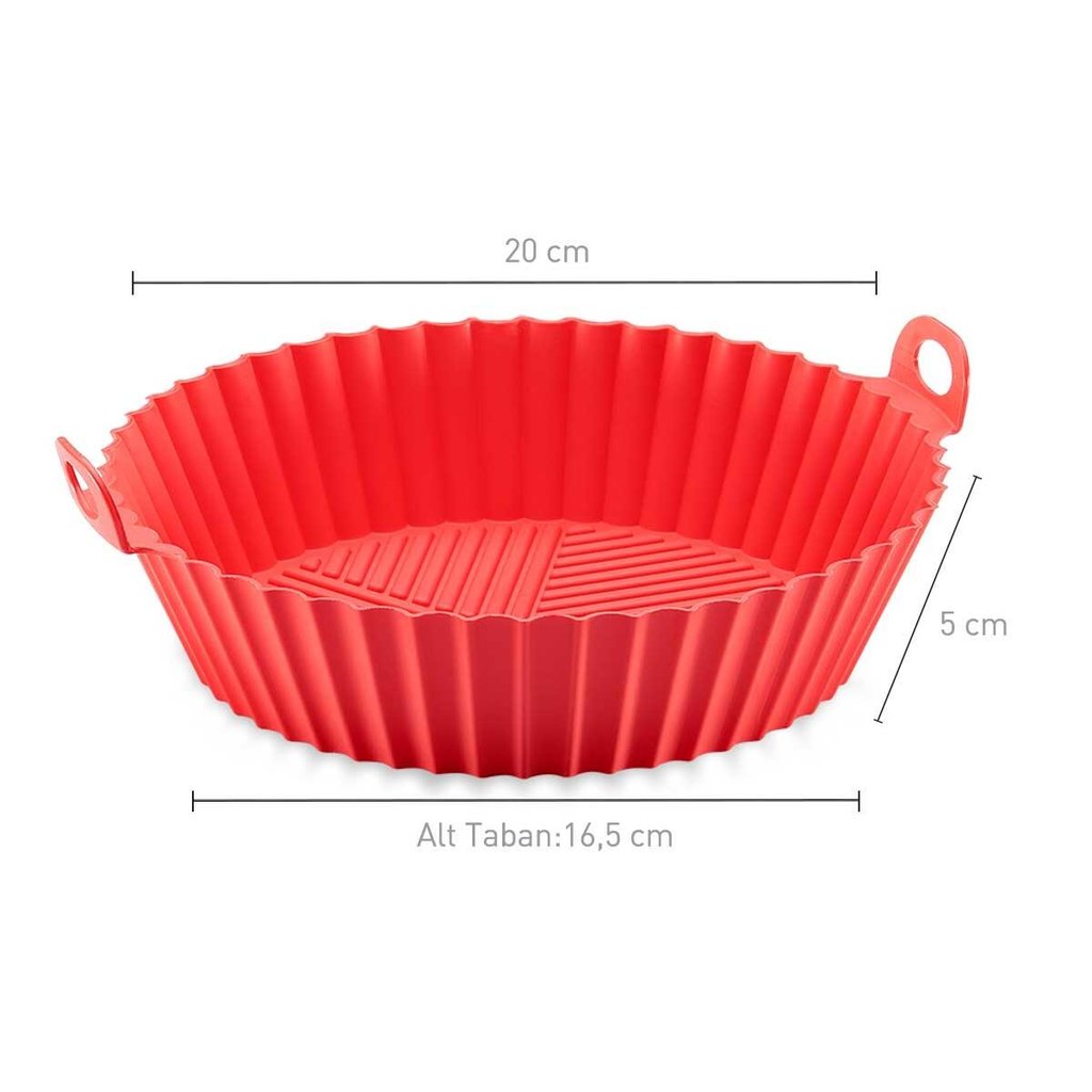 Korkmaz Airfryer silikonska posoda za friteze/cvrtnike na vroči zrak - slika 2