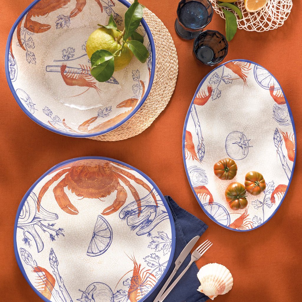 Rose&Tulipani Ocean Life desertni krožnik iz melamina - slika 3