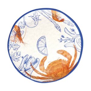 Rose&Tulipani Ocean Life okrogli krožnik za postrežbo iz melamina