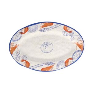Rose&Tulipani Ocean Life ovalni krožnik za postrežbo iz melamina