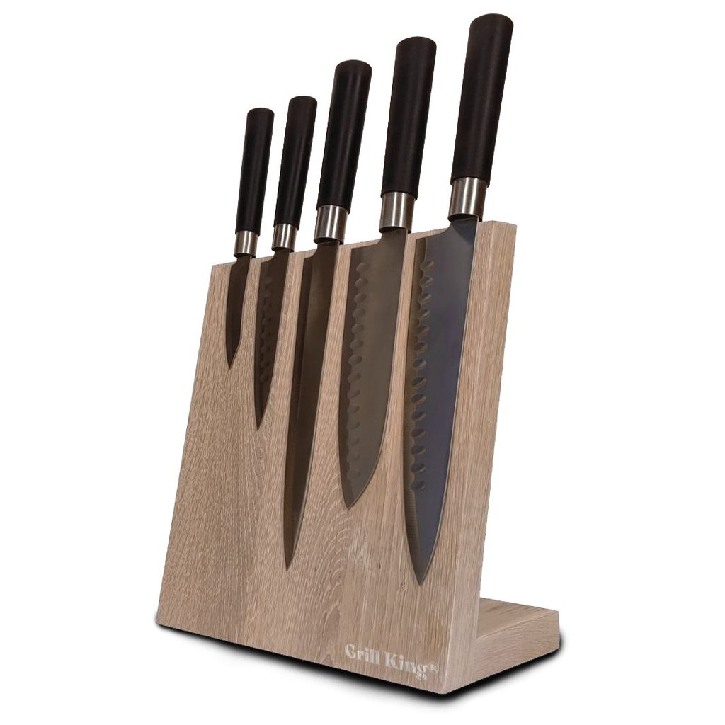 Grill King Stand magnetno stojalo za nože iz agavinega lesa - slika 2