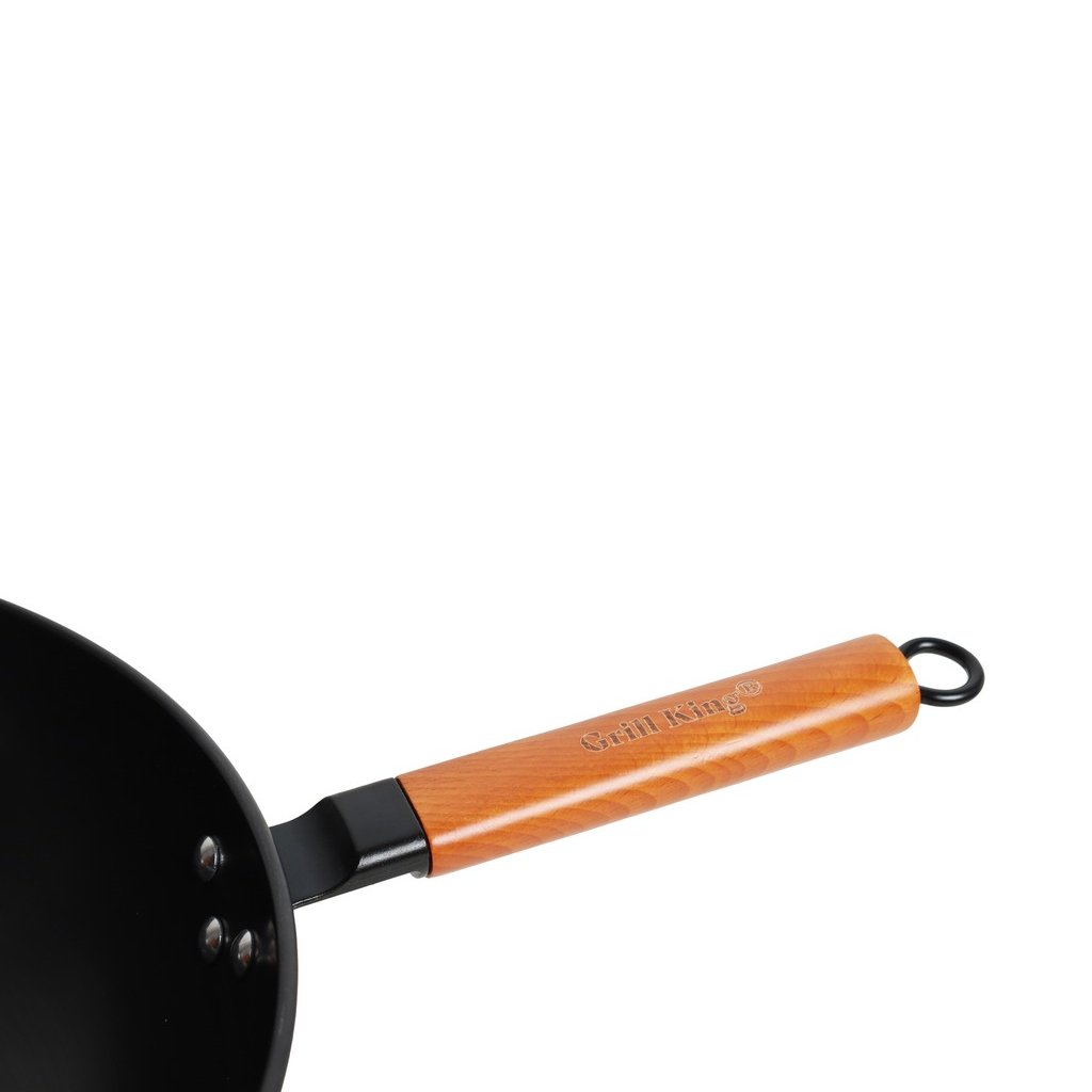Grill King Asia nitrirani wok z dvema ročajema in ravnim dnom, 34 cm - slika 3