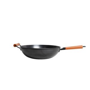 Grill King Asia nitrirani wok z dvema ročajema in ravnim dnom, 36 cm