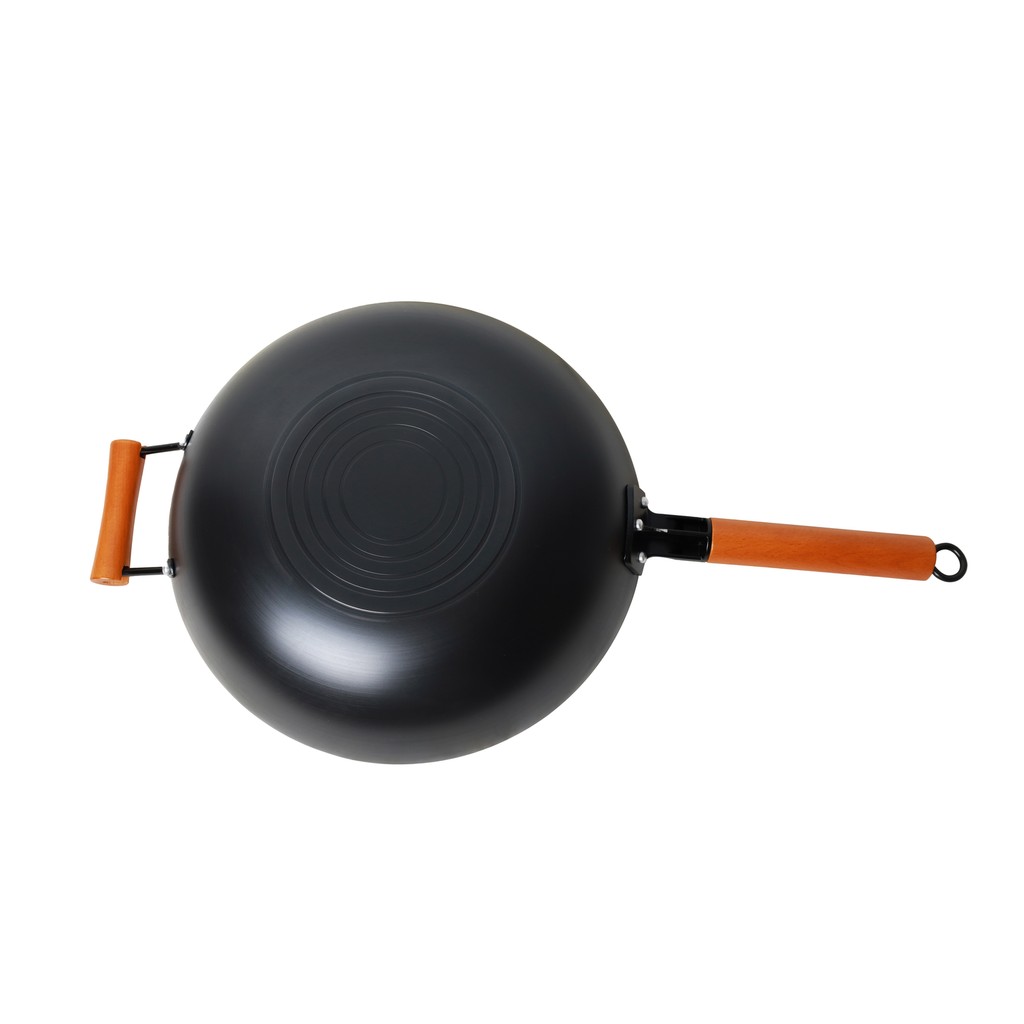 Grill King Asia nitrirani wok z dvema ročajema in ravnim dnom + steklena pokrovka, 32 cm - slika 6