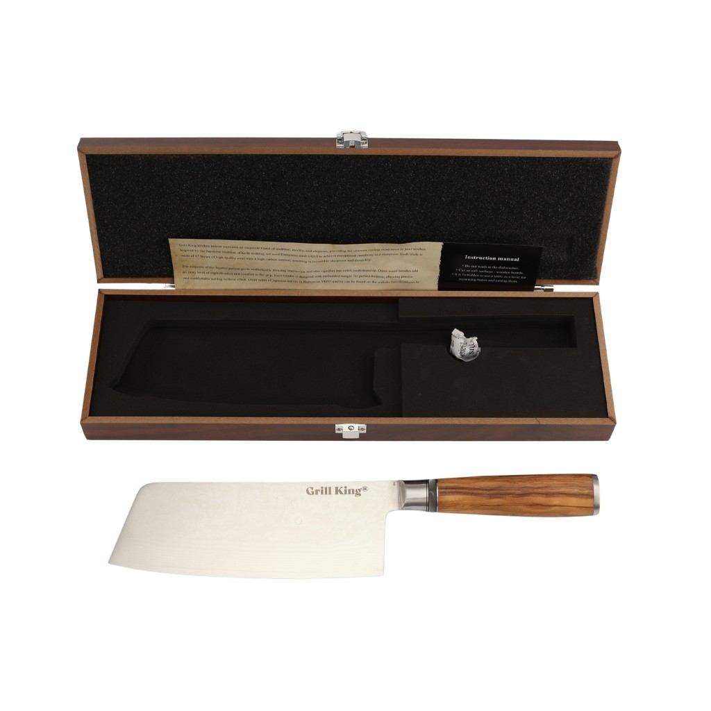 Grill King Damascus azijski nož šefa kuhinje, 18 cm - slika 2