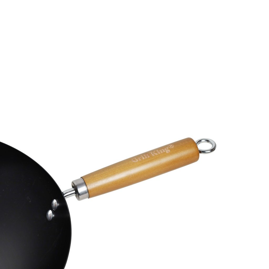 Grill King Asia nitrirani wok z dvema ročajema in ravnim dnom, 36 cm - slika 3
