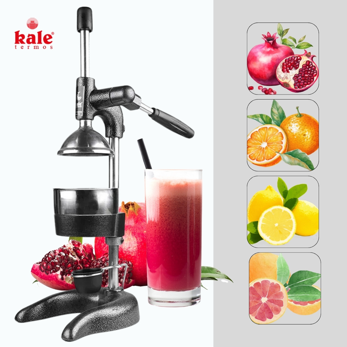 Kale Termos Professional mehanska preša za granatna jabolka in agrume - slika 4