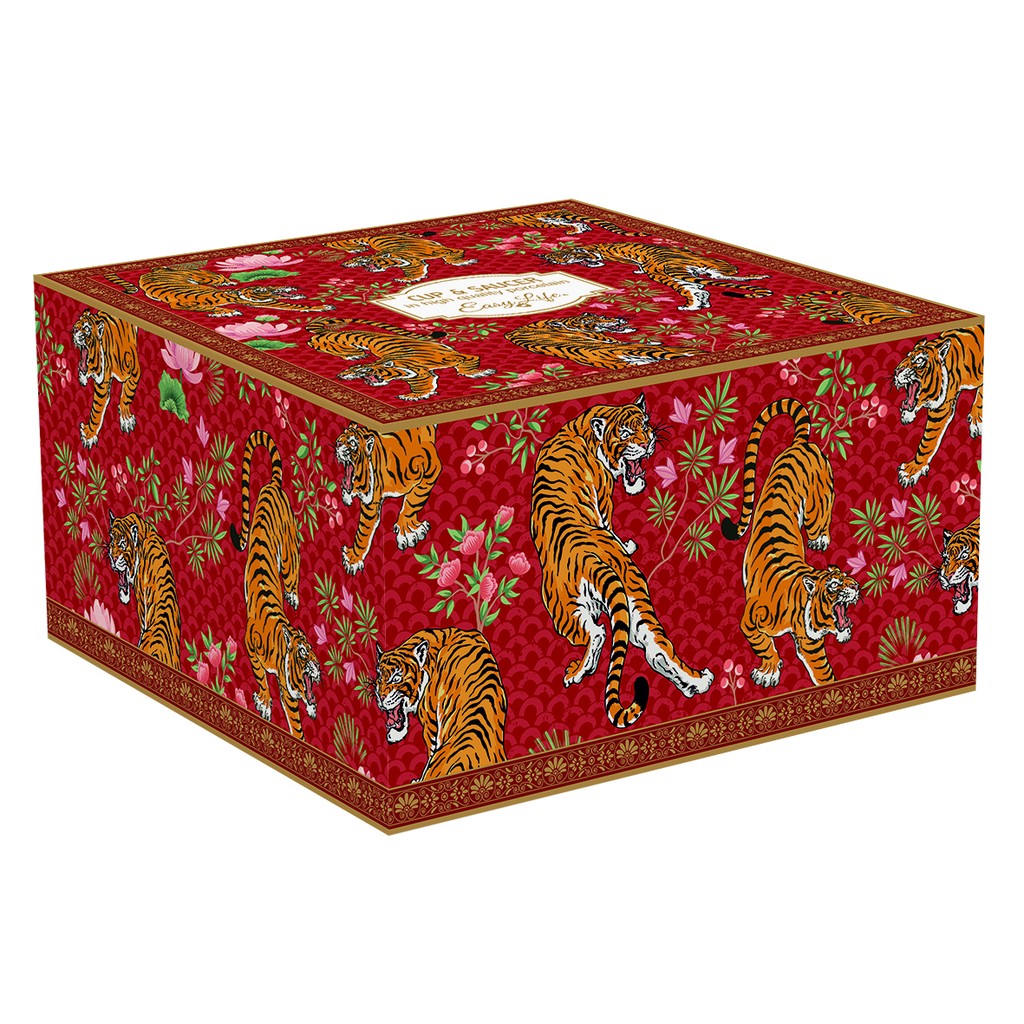 Easy Life Bengala skodelica za čaj ali kavo s krožnikom, komplet za 1 osebo - slika 2