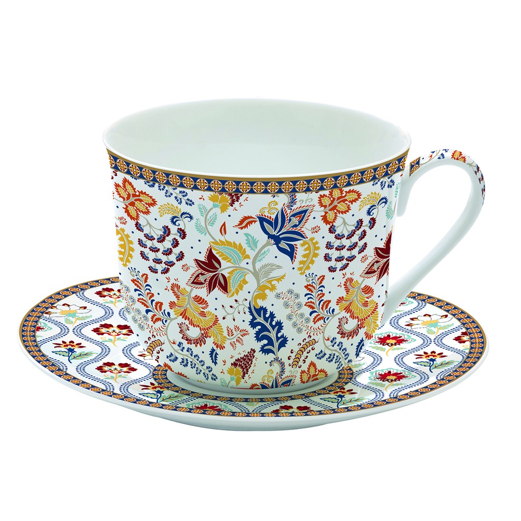 Easy Life Breakfast Paisley Abundance skodelica s krožnikom