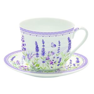 Easy Life Breakfast Lavander Field skodelica s krožnikom