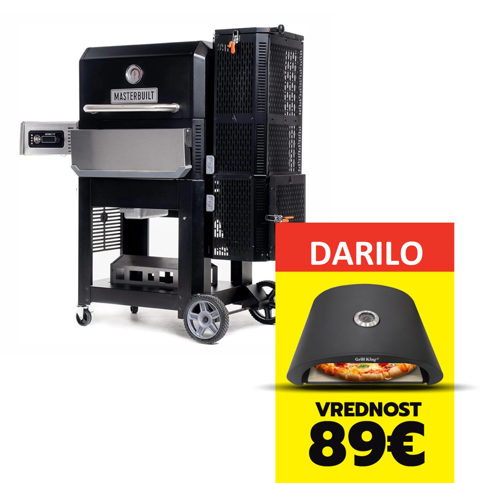 Masterbuilt Gravity Series 800 digitalni žar na oglje, plancha in smoker