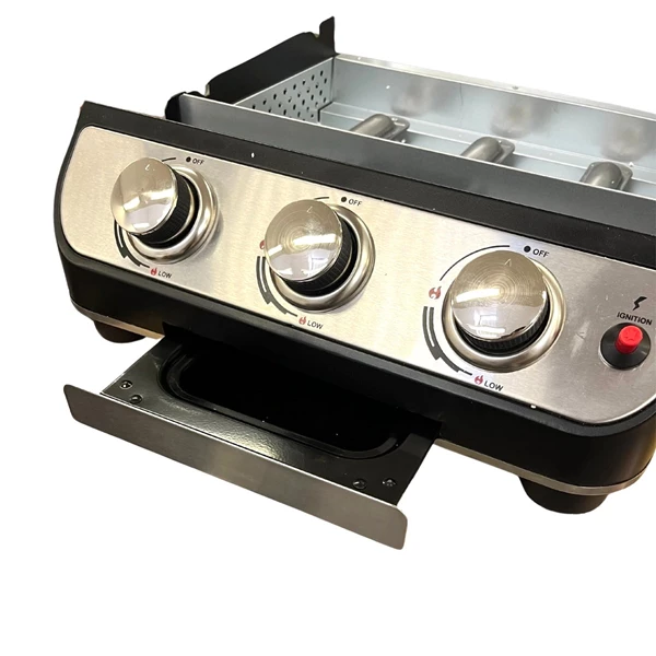 Grill King BBQ plinska plancha s 3 gorilniki+ plinski regulator s cevjo - slika 6