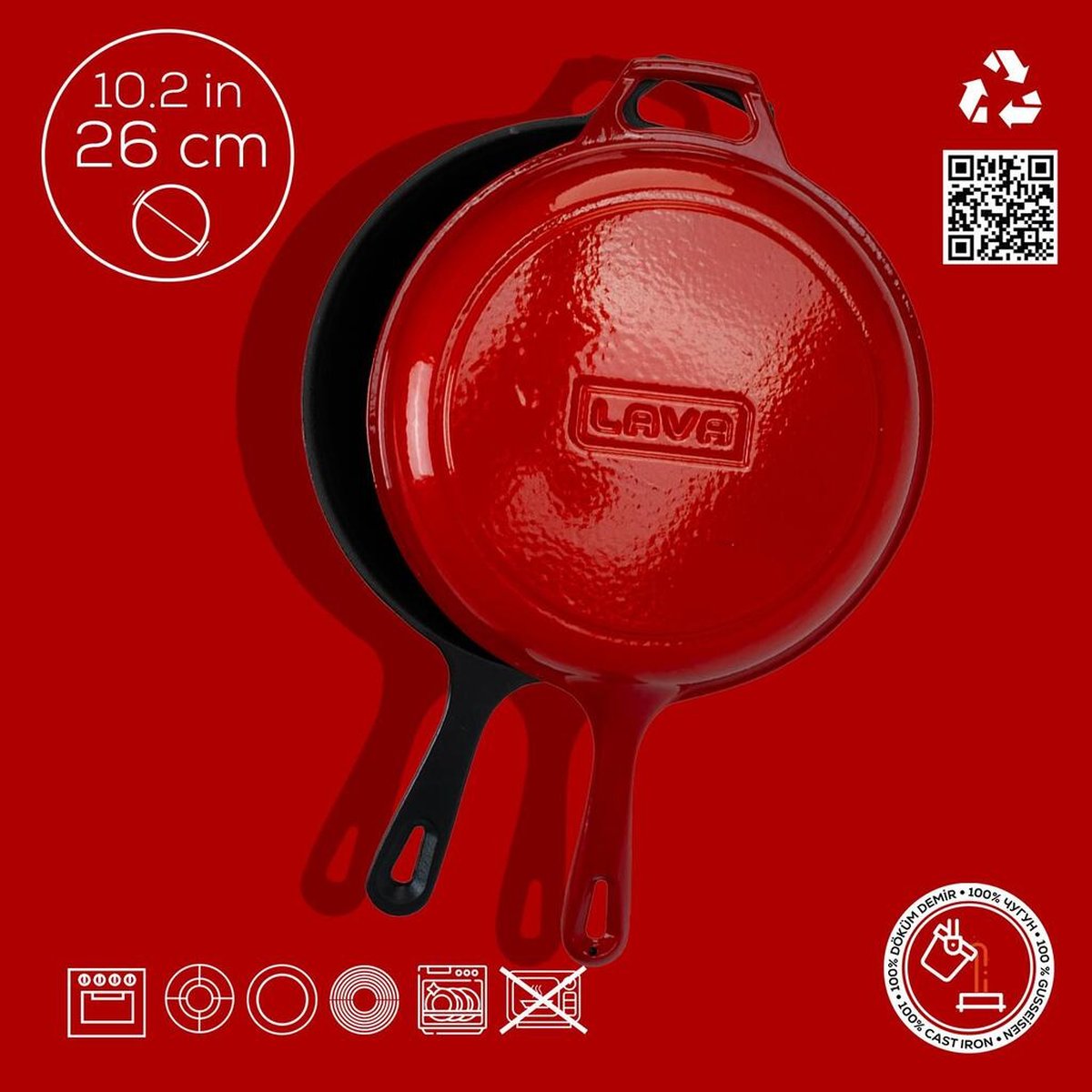 Lava globoka kombinirana ponev - slika 4