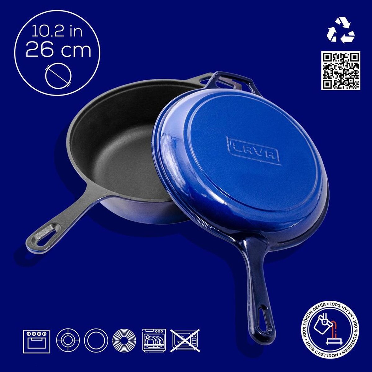 Lava globoka kombinirana ponev - slika 4