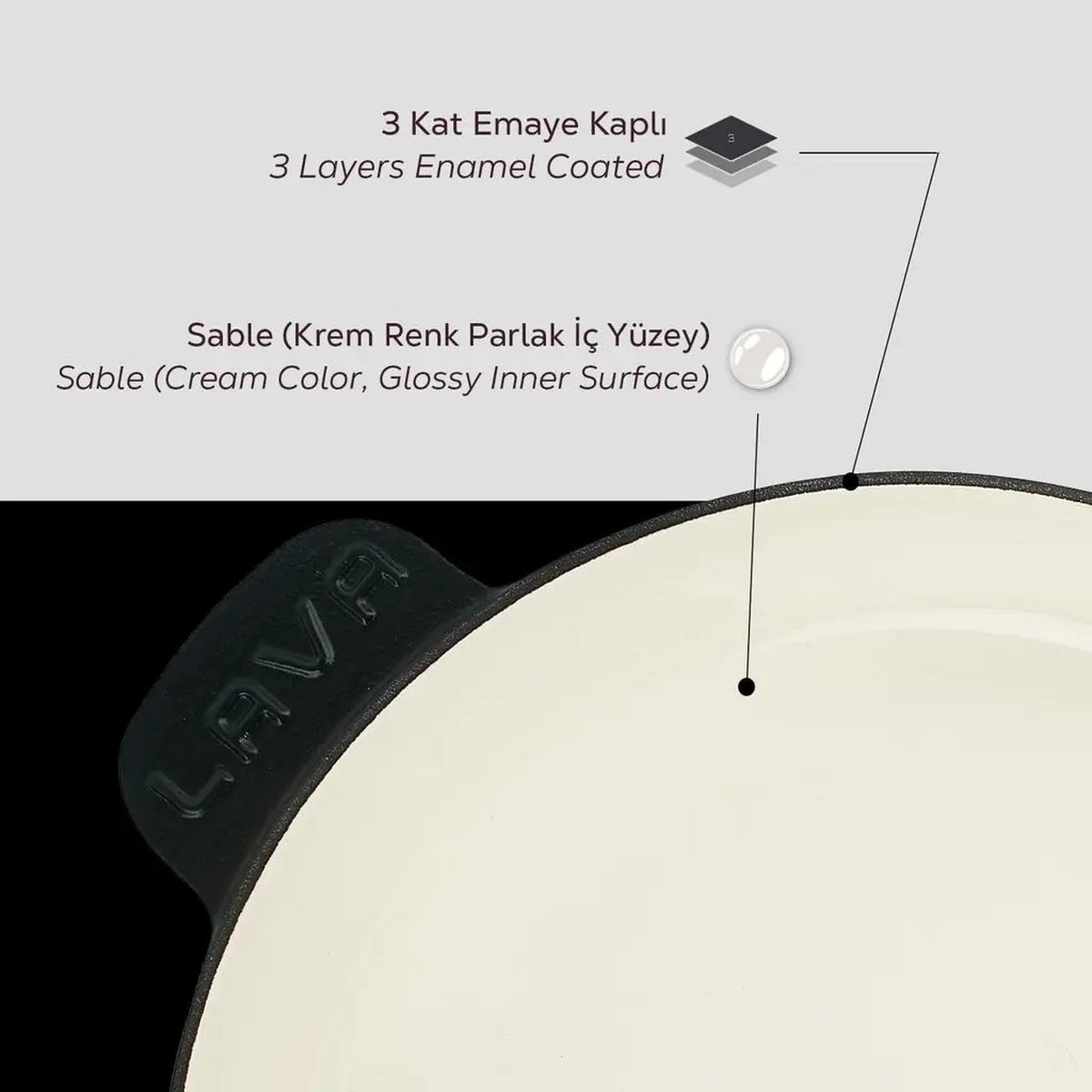 Lava okrogla litoželezna ponev - slika 6