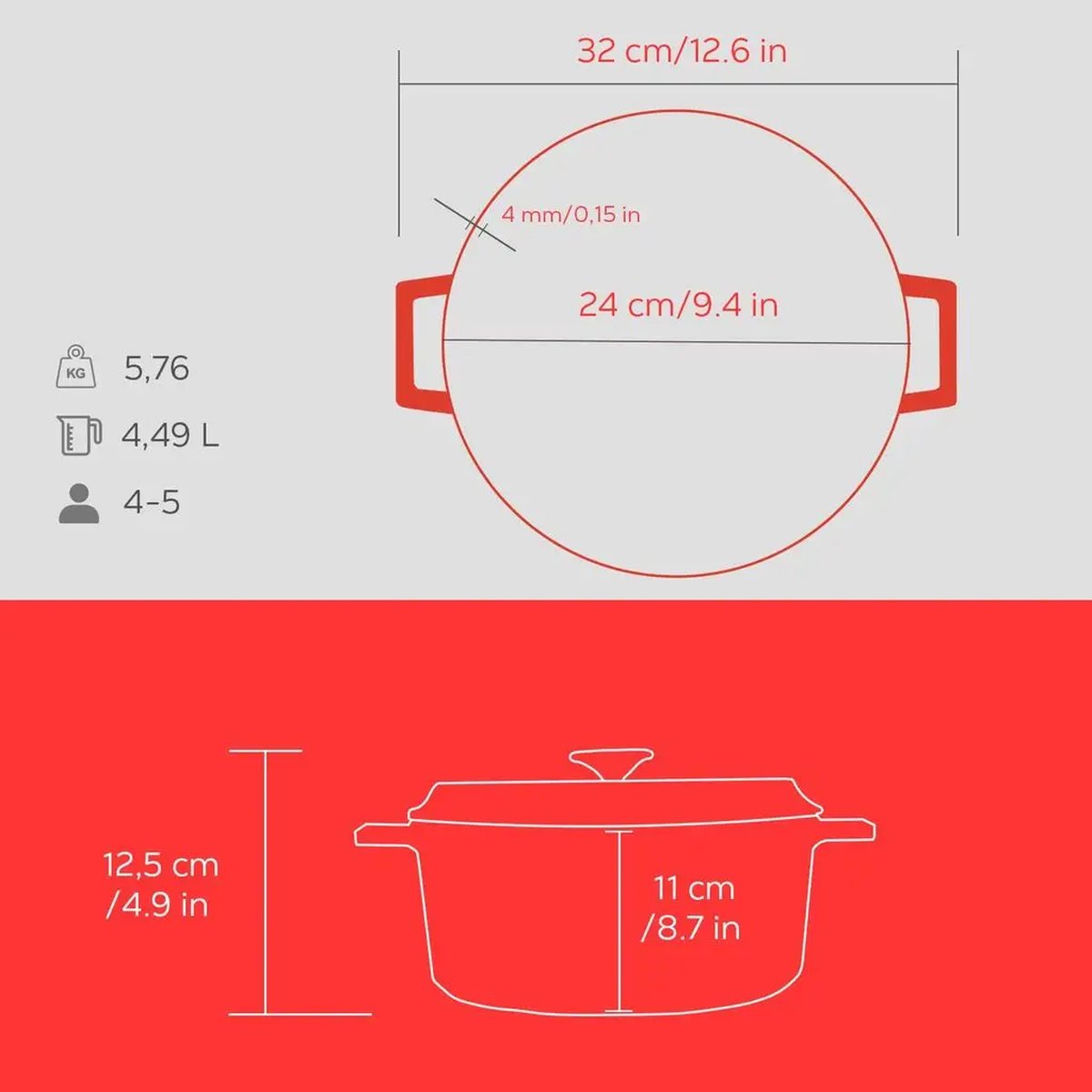 Lava okrogli Dutch oven - slika 5