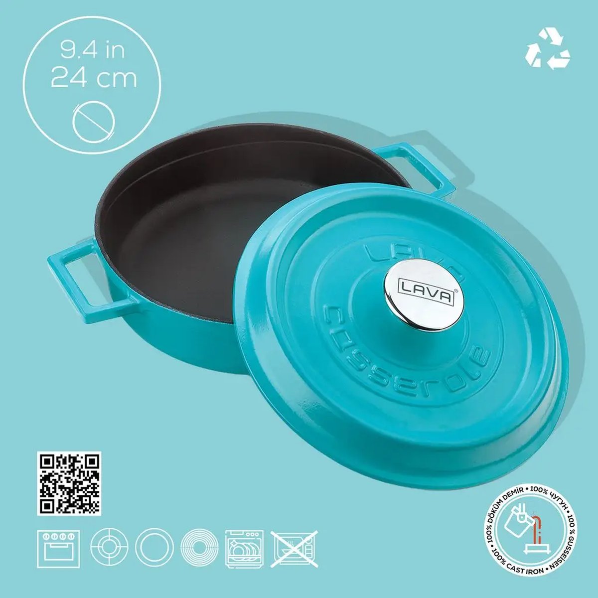 Lava okrogli nizki Dutch oven - slika 4