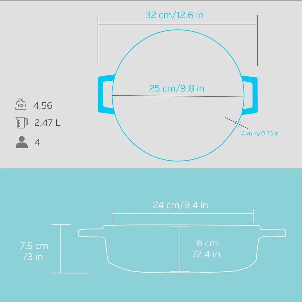Lava okrogli nizki Dutch oven - slika 5