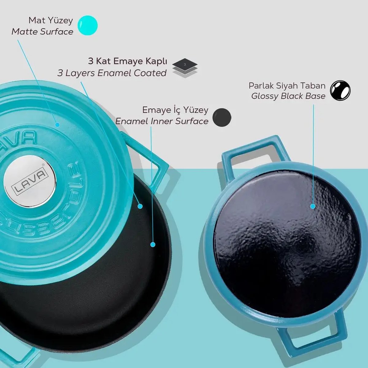 Lava okrogli nizki Dutch oven - slika 6