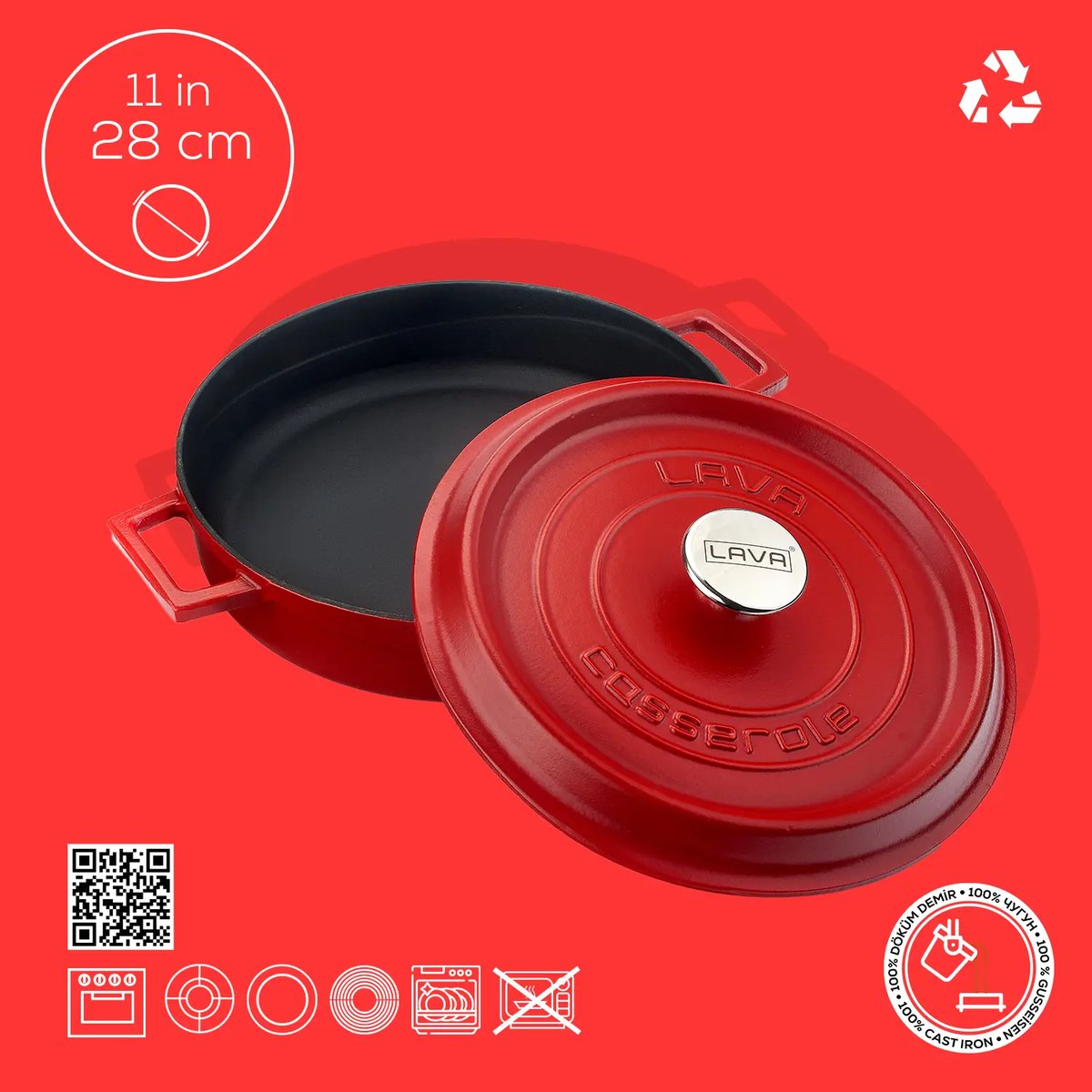 Lava okrogli nizki Dutch oven - slika 4