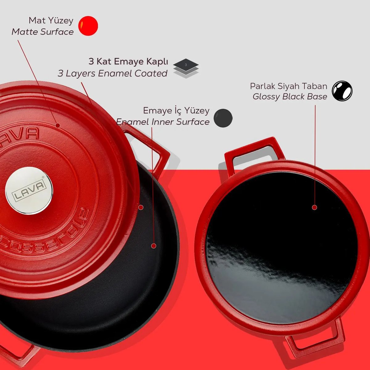 Lava okrogli nizki Dutch oven - slika 6